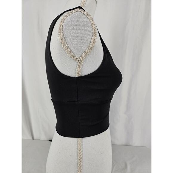 SILENCE + NOISE WOMEN'S BLACK ASYMMETRICAL ONE-SHOULDER TOP, SIZE SMALL - Picture 4 of 7